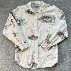 Merona Vintage Cotton Buttondown Fisherman Core Shirt